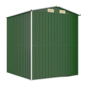 Garden Shed Green 192x191x223 cm - Galvanised Steel Storage