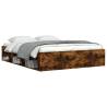 Smoked Oak Bed Frame 140x200 cm - Modern & Stylish Design