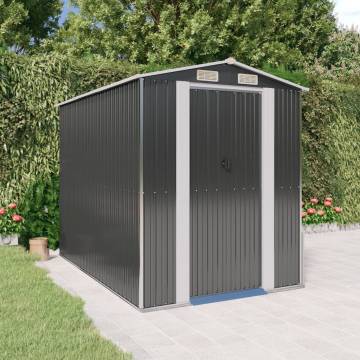 Garden Shed Anthracite 192x274 cm - Durable Galvanised Steel