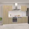 7 Piece Kitchen Cabinet Set Sonoma Oak Engineered Wood Colour sonoma oak Quantity in Package 1 Number of 