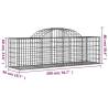 Arched Gabion Baskets - 30 pcs Galvanised Iron | HipoMarket