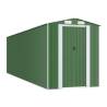 Durable Green Garden Shed - Galvanised Steel 192x689x223 cm