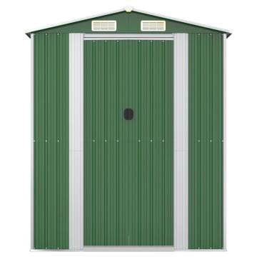 Durable Green Garden Shed - Galvanised Steel 192x689x223 cm