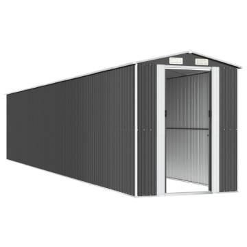 Anthracite Garden Shed 192x102x223 cm - Galvanised Steel