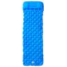 Inflating Camping Mattress with Pillow - 1-Person Blue