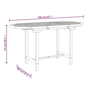 Extendable Teak Garden Table 110-160x80 cm - Buy Now!