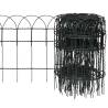 Garden Border Fence Powder-coated Iron 10x0.4 m Colour green Size 10 x 0.4 m Quantity in Package 1 