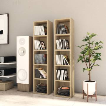 CD Cabinets 2 pcs Sonoma Oak - Stylish Storage Solution