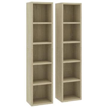 CD Cabinets 2 pcs Sonoma Oak - Stylish Storage Solution