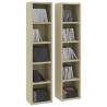 CD Cabinets 2 pcs Sonoma Oak - Stylish Storage Solution