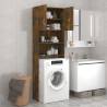 Washing Machine Cabinet - Smoked Oak Storage Solution