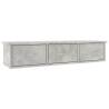 Wall-mounted Drawer Shelf - Concrete Grey | Hipomarket UK