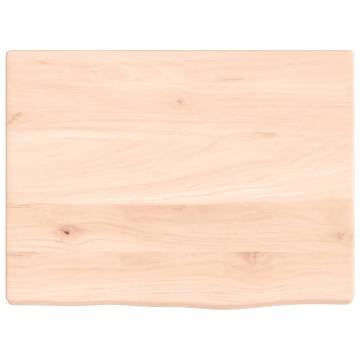 Untreated Solid Wood Bathroom Countertop - 40x30x2 cm