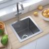 Handmade Kitchen Sink Stainless Steel Colour silver Size 30 x 30 x 20 cm 