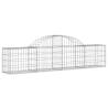 Arched Gabion Baskets - 3 pcs Galvanised Iron | HipoMarket