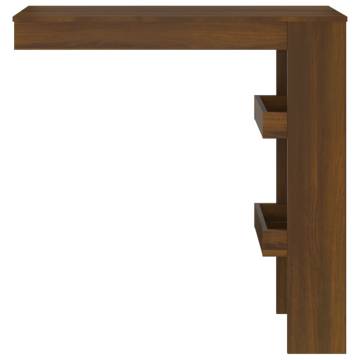 Stylish Wall Bar Table - Brown Oak, 102x45 cm | HipoMarket