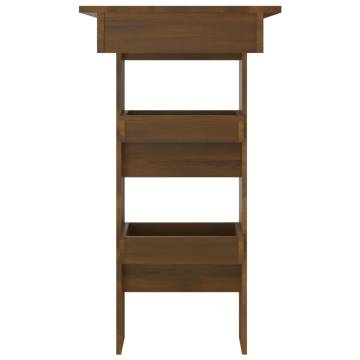 Stylish Wall Bar Table - Brown Oak, 102x45 cm | HipoMarket