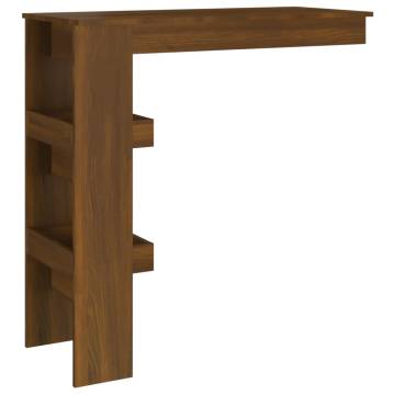 Stylish Wall Bar Table - Brown Oak, 102x45 cm | HipoMarket