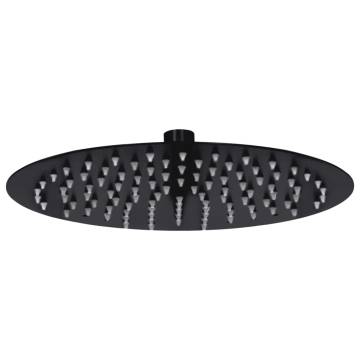 Rain Shower Head Stainless Steel 25 cm - Black | HiPoMarket