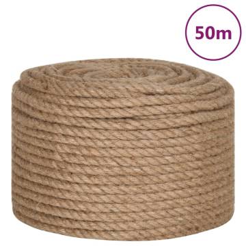 Jute Rope 50m Long - 14mm Thick for Crafting & Gardening