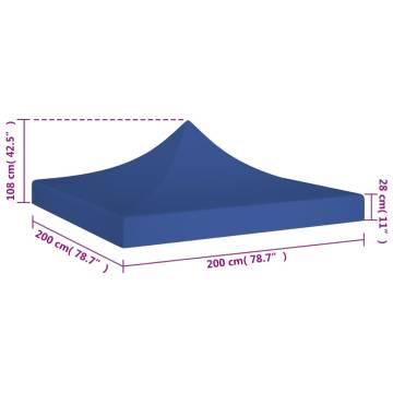 Party Tent Roof 2x2 m Blue - Durable & Weather-Resistant