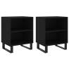 Elegant Black Bedside Cabinets - Set of 2 | Hipomarket