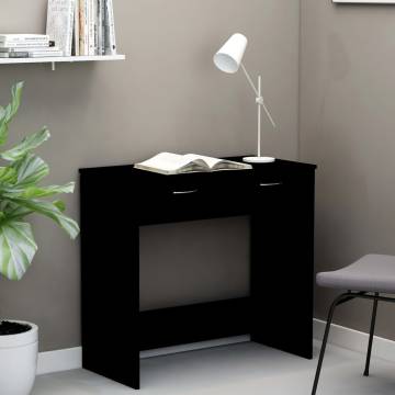 Sleek Black Desk 80x40 cm - Modern Engineered Wood Design