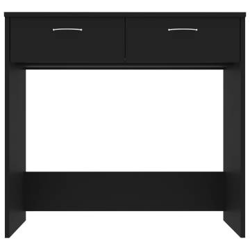 Sleek Black Desk 80x40 cm - Modern Engineered Wood Design