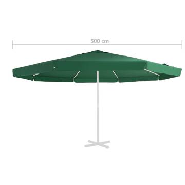 Replacement Outdoor Parasol Fabric - Green 500 cm | HipoMarket