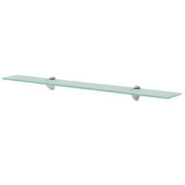 Stylish 80x10 cm Floating Glass Shelf - 8 mm Thickness