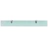 Stylish 80x10 cm Floating Glass Shelf - 8 mm Thickness