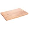 Light Brown Wall Shelf | Solid Oak Wood | Rustic Style 60x40cm