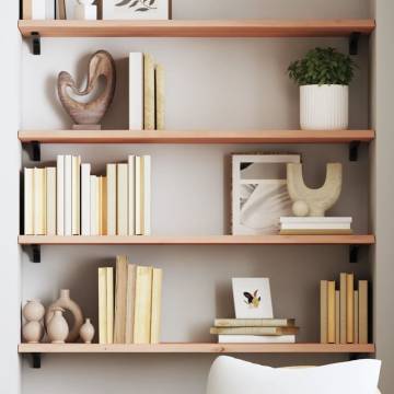 Wall Shelf 100x30x2 cm - Untreated Solid Oak Wood | Hipomarket