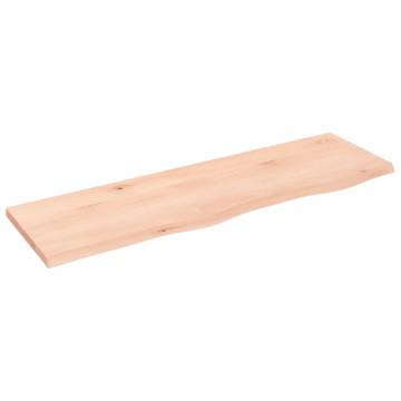 Wall Shelf 100x30x2 cm - Untreated Solid Oak Wood | Hipomarket