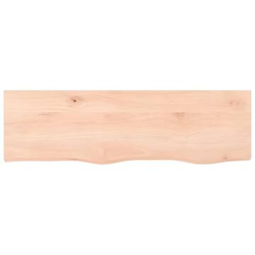 Wall Shelf 100x30x2 cm - Untreated Solid Oak Wood | Hipomarket