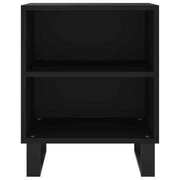 Elegant Black Bedside Cabinets - Set of 2 | Hipomarket