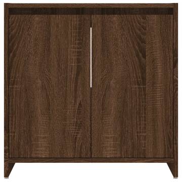 Stylish Brown Oak Bathroom Cabinet - 60x33x61 cm