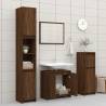 Stylish Brown Oak Bathroom Cabinet - 60x33x61 cm