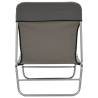 Folding Sun Loungers 2 pcs Steel and Fabric - Grey Comfort