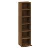 Stylish Brown Oak CD Cabinet - 21x20x88 cm | HipoMarket