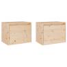 Wall Cabinets 2 pcs - Solid Pinewood | Hipomarket