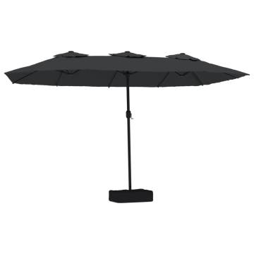 Double-Head Parasol Black 449x245 cm | Hipomarket UK