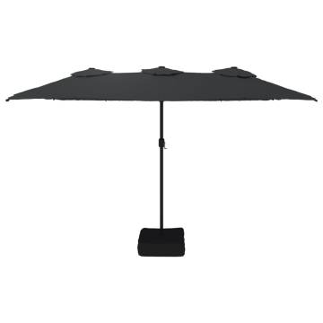 Double-Head Parasol Black 449x245 cm | Hipomarket UK