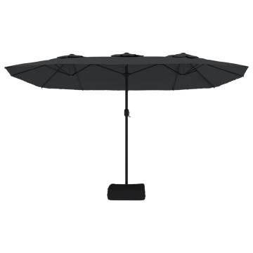 Double-Head Parasol Black 449x245 cm | Hipomarket UK