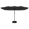 Double-Head Parasol Black 449x245 cm | Hipomarket UK