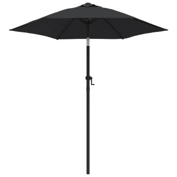 Black Aluminium Parasol 200x224 cm - Stylish & Durable