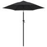 Black Aluminium Parasol 200x224 cm - Stylish & Durable