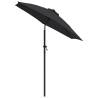 Black Aluminium Parasol 200x224 cm - Stylish & Durable