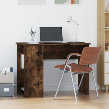 Desk Smoked Oak - Modern Engineered Wood Desk 100x55 cm