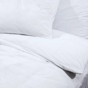 Luxury White Duvet Cover Set 225x220cm - 100% Cotton